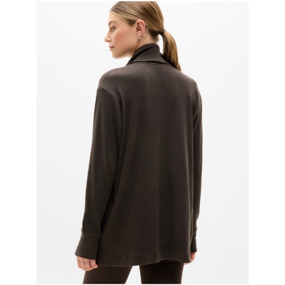 Women's Athleta Truffle Brown Pranayama Restore Rib Wrap Cardigan M - Picture 4 of 10